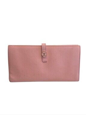 Chanel Classic Long Pink Leather Wallet